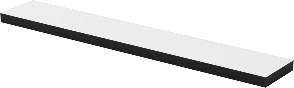 Kaymaz Yapışkan Arka Yüzlü Koruyucu Ayaklar, 1" Uzunluk x 6" Genişlik x 3/16" Yükseklik Siyah PVC Köpük Taban — Yapışkan Arka Yüz, Dikdör…