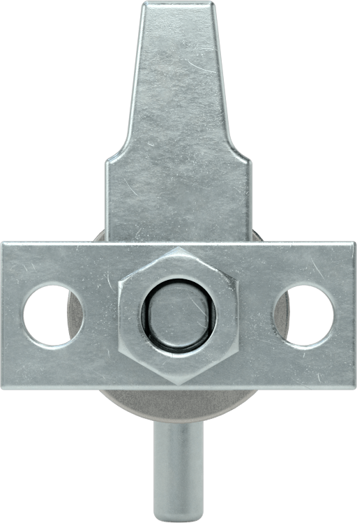 T-Kollu Çok Noktalı Mandal, Çinko Kaplı Çelik, 1/2" Maksimum Kalınlık için, Düz Kamlı