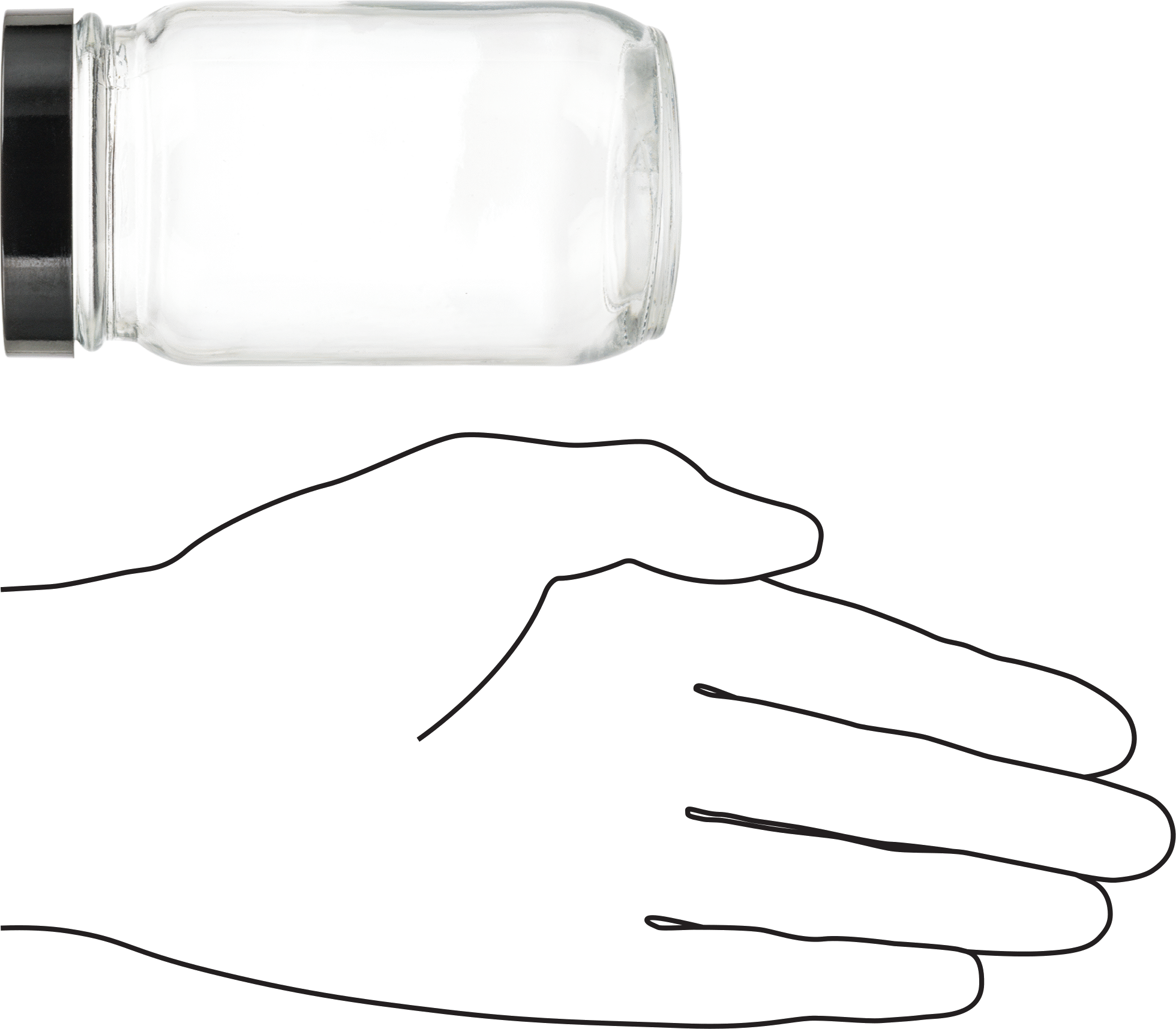 Şeffaf Cam Kavanoz, Kaplamalı Kağıt Contalı, 8 FL oz/235 ml Kapasite