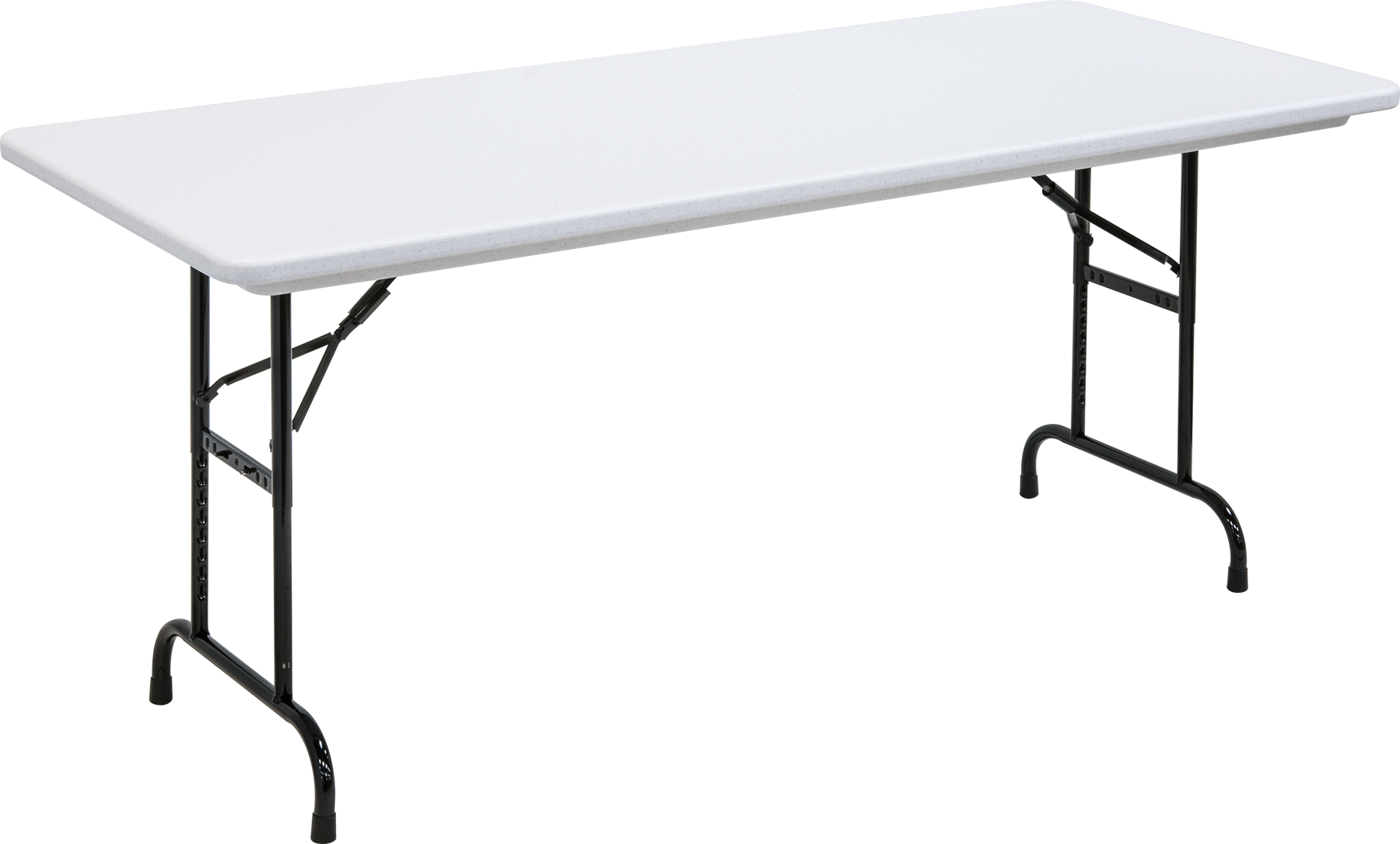 Yüksekliği Ayarlanabilir Plastik Üstlü Katlanır Masa, 22"-32" Yükseklik x 48" Genişlik x 24" Derinlik