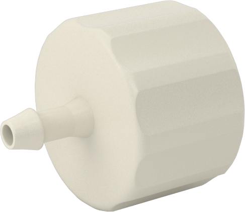 Hava ve Su için Plastik Luer Lock Tüp Bağlantısı, Fişler, 1/16" Boru İç Çapı için Tırnaklı, Polipropilen, 40 PSI Maksimum