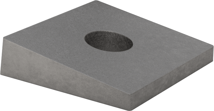 I-Kirişler için Çelik Dengeleme Pulları, 1/2" Vida Boyutu, 0.546" İç Çap