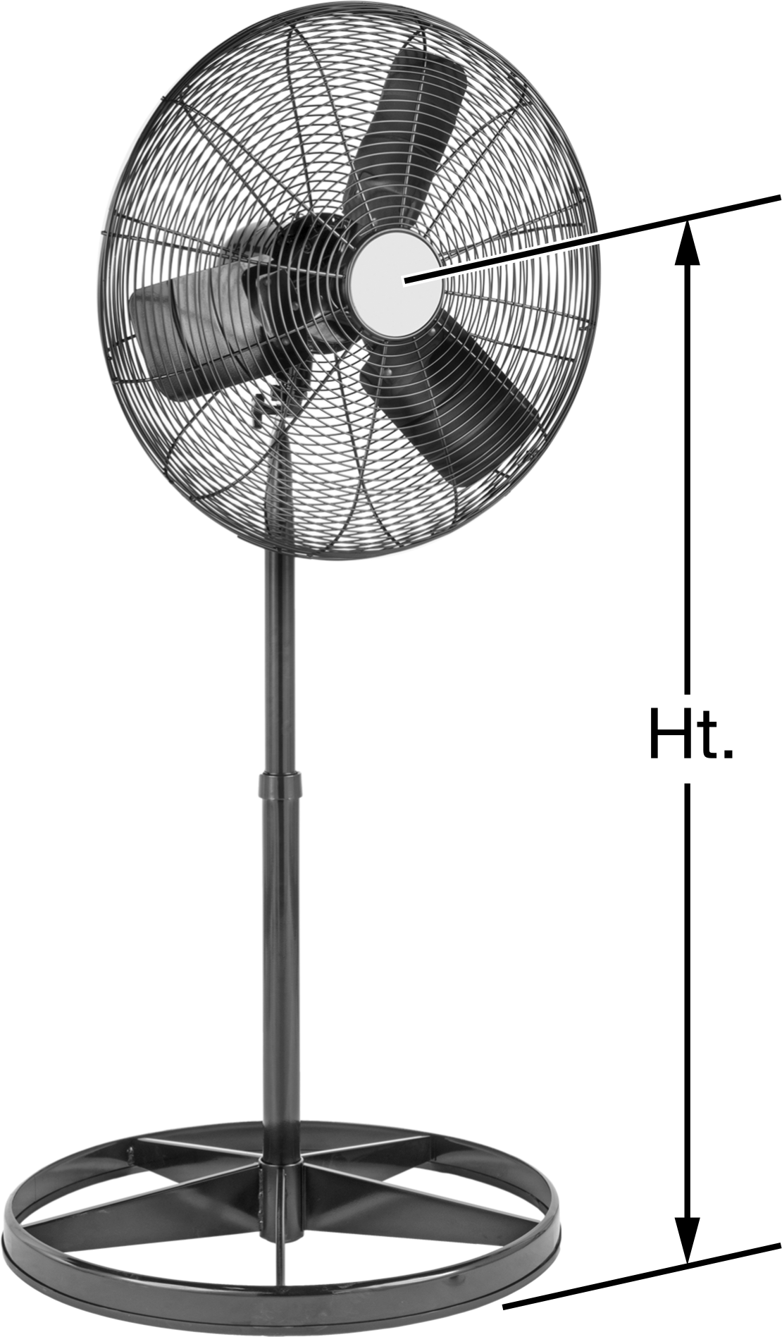 Ultra Sessiz Fan, Kaide, Salınımlı, 24" Bıçak Çapı