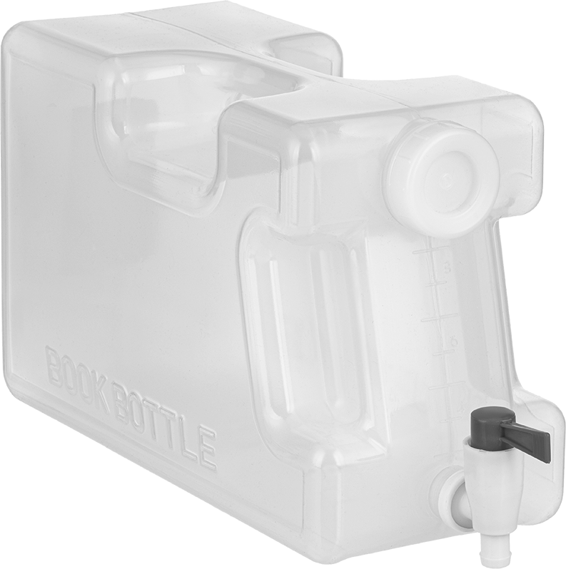 Musluklu Polipropilen Damacana, 2.5 Galon Kapasite, 6-1/2" Genişlik — 2.5 gal., Plastic, Polypropylene, Plastic, Polypropylene