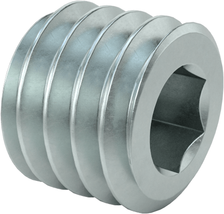Alaşımlı Çelik Konik Uçlu Setskur, Çinko Kaplamalı Alaşımlı Çelik, M3 x 0.5 mm Dişli, 3 mm Uzunluk