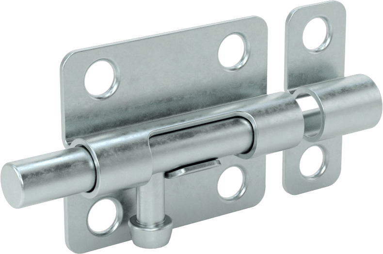 Kaldır-Bırak Namlu Kayar Cıvata Mandalı, Çinko Kaplı Çelik, 1-3/4" Genişlik x 1-1/2" Yükseklik