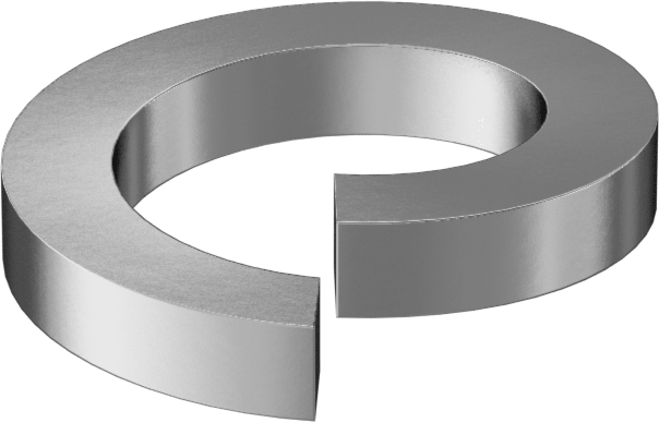 18-8 Paslanmaz Çelik Yaylı Pul, 2 Numaralı Alyan Başlı Vidalar için, 0.094" İç Çap, 0.142" Dış Çap — Bölünmüş, 18-8 Stainless Steel, Stai…