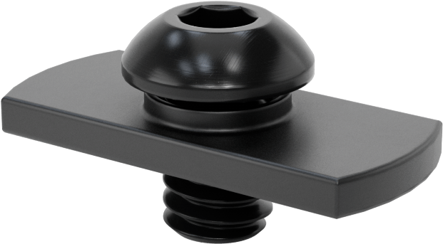 T-Yuvalı Çerçeve Bağlantı Elemanları, Uç Beslemeli Somun ve 1/4"-20 x 3/8" Vida, 1" ve 25 mm Ray — 1", 2", 3", 25 mm, 50 mm, Tekli, 1⁄4"-20