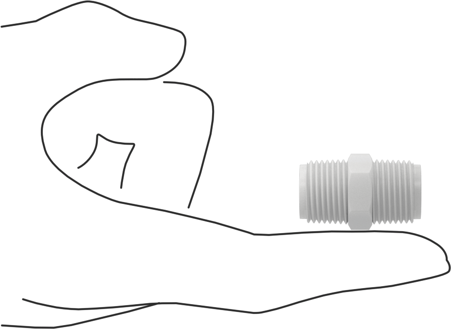 Kompakt Plastik Dişli Çekvalf, 3/8 NPT Erkek x 3/8 NPT Erkek