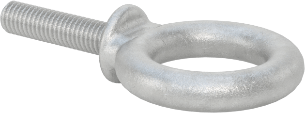 Galvanizli Çelik Halka Cıvata - Kaldırma için, M6 x 1 Diş Boyutu, 26 mm Diş Uzunluğu