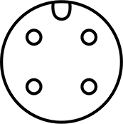 A-Code, 4-Pole Female