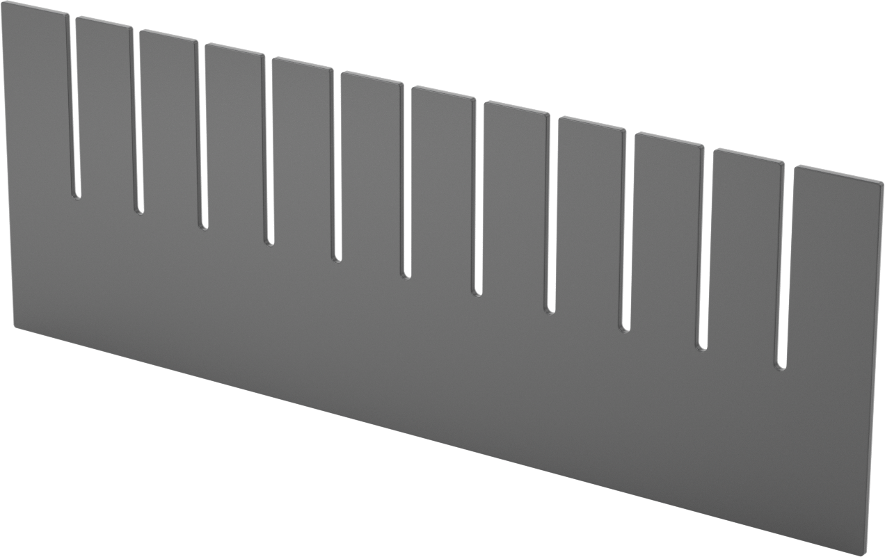 16-1/2" Uzunlukta Bölmeli Taşıma Kutusu için 5-1/2" Yükseklikte Bölme