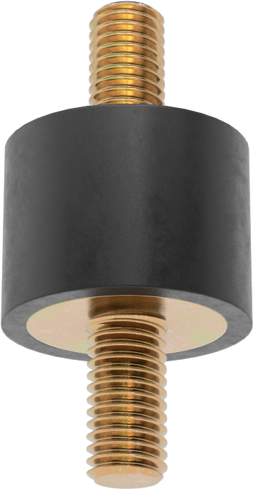Neopren Titreşim Sönümleyici Sandviç Montaj, M8 x 1.25 mm Çinko Kaplı Çelik Saplama, 50 lbs. Kapasite
