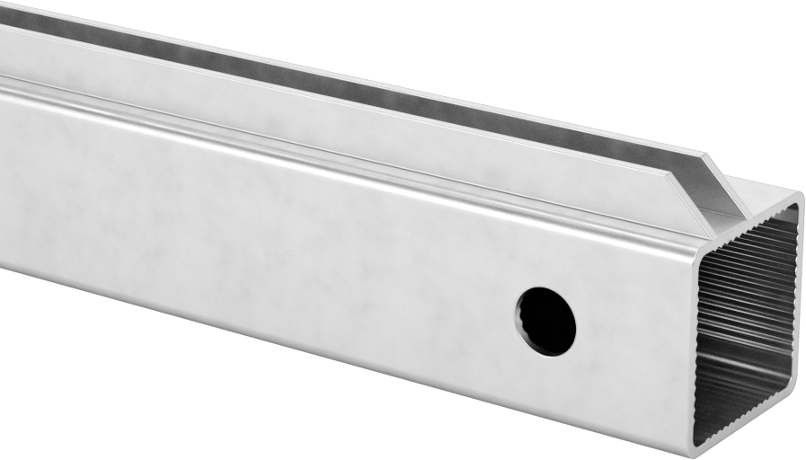 Pres Geçmeli Çerçeve Bağlantı Elemanı, Hızlı Açılır Ray, L Yivli, 1" Yükseklik x 1" Genişlik — Ray, Alüminyum, 1"