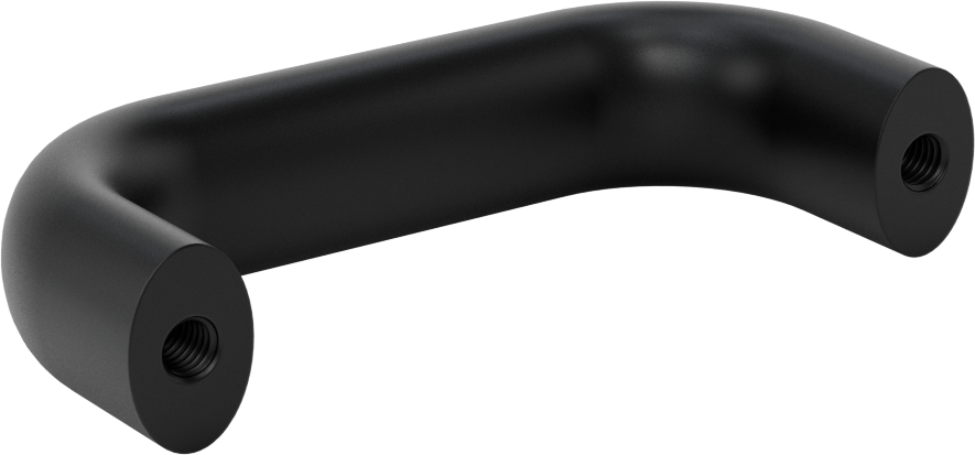 Oval Çekme Kolu, Dişli Delik, Eloksallı Alüminyum, 112 mm Merkezden Merkeze Genişlik