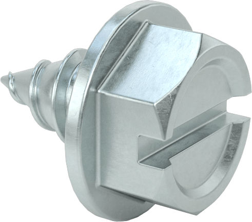 Çinko Kaplı Çelik Flanşlı Altıköşe Başlı Vidalar, Sac Metal için, 5/16" Boyut, 1/2" Uzunluk