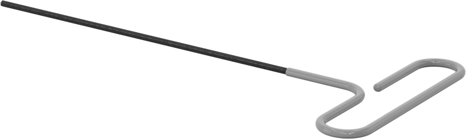 Yastıklı Tutamaklı Döngü T-Saplı Altıgen Anahtar, 2 mm Tahrik Boyutu, 6-5/8" Toplam Uzunluk
