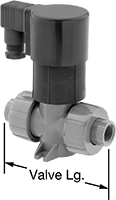 Kimyasallar için Solenoid Açma/Kapama Valfi, Açık Gri CPVC Gövde