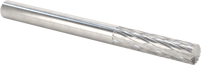 1/8" Çaplı Şaftlı Karbür Freze Ucu, Düz Kesici Silindir, Ticaret No. Sb-43, Çift Kesimli Diş — Silindir, 1⁄8", 1⁄8"