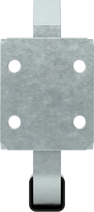 Yaylı Kayar Cıvata Mandalı, Topuzlu Çekme, Çinko Kaplı Çelik, 1-1/2" Yükseklik x 1-1/4" Genişlik