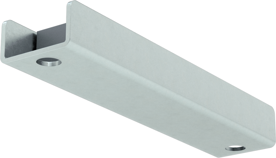 Kapalı Seramik Mıknatıs, Dişsiz delikli, Nikel Kaplı Çelik Kasa, 9/16" x 1" x 4-1/2"