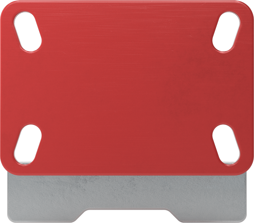 6-1/2" x 4-1/2" Plakalı Yüksek Kapasiteli Kingston Tekerlek, Sağ Taraf Frenli ve 6 inç Çapında Fenolik Tekerlekli Sabit Model