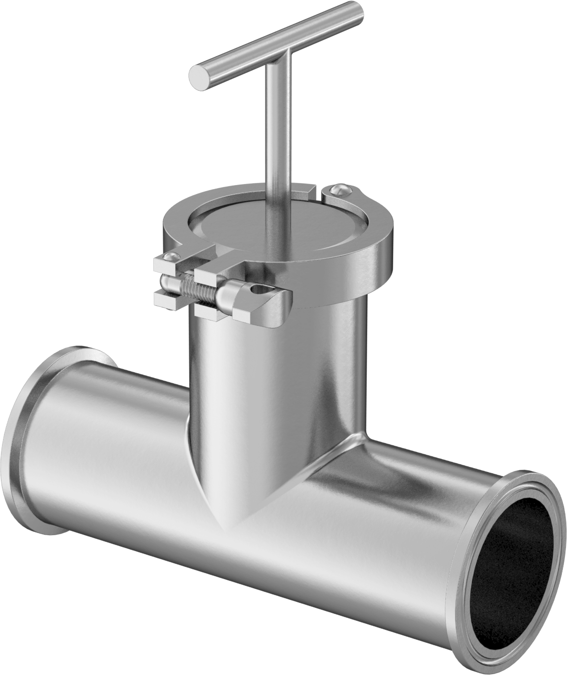 Paslanmaz Çelik Hızlı Kelepçeli T-Süzgeç, 1-1/2" Boru Dış Çapı için — 316 Stainless Steel, Stainless Steel, T, İçecek, Süt Ürünleri, Gıda…