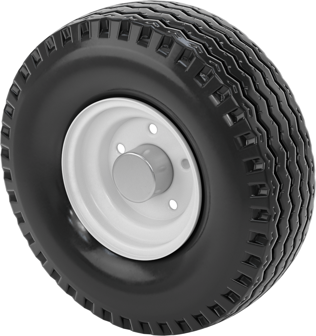 Otoyol Kullanımı için Çelik Göbekli Pnömatik Römork Tekerleği, 18-1/8" Çap x 5-13/16" Genişlik, 1075 lb. @ 100 PSI Tekerlek Başına
