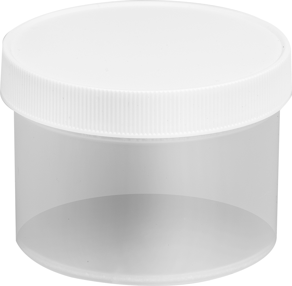 Yarı Şeffaf Polipropilen Plastik Kavanoz, 8 FL oz/235 ml Kapasite, 3-1/2" Çap — 8 fl. oz., 235 ml, 2 5⁄8", Plastic, Polypropylene