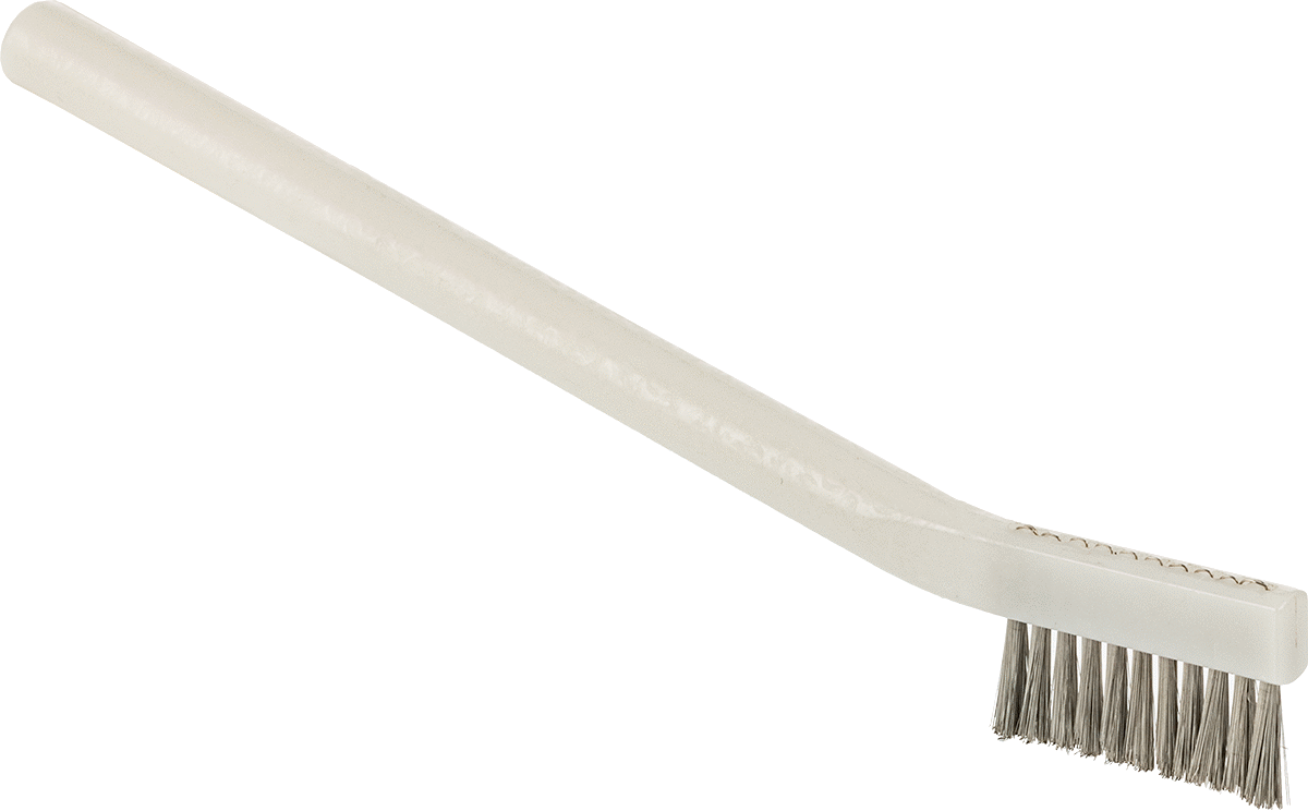 Temizlik Maddeleriyle Kullanım için Küçük El Fırçası, Paslanmaz Çelik Kıllar, 1/8" Genişlik