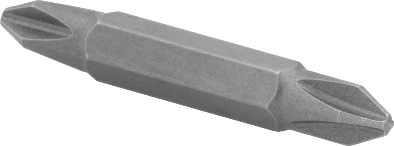 Çift Yönlü Uç, Bilyeli Tespit Mekanizması olmadan, 1/4" Altıgen, 2 Numaralı x 2 Numaralı Phillips — Çift Yönlü Altıgen, 1⁄4", 1 3⁄4"