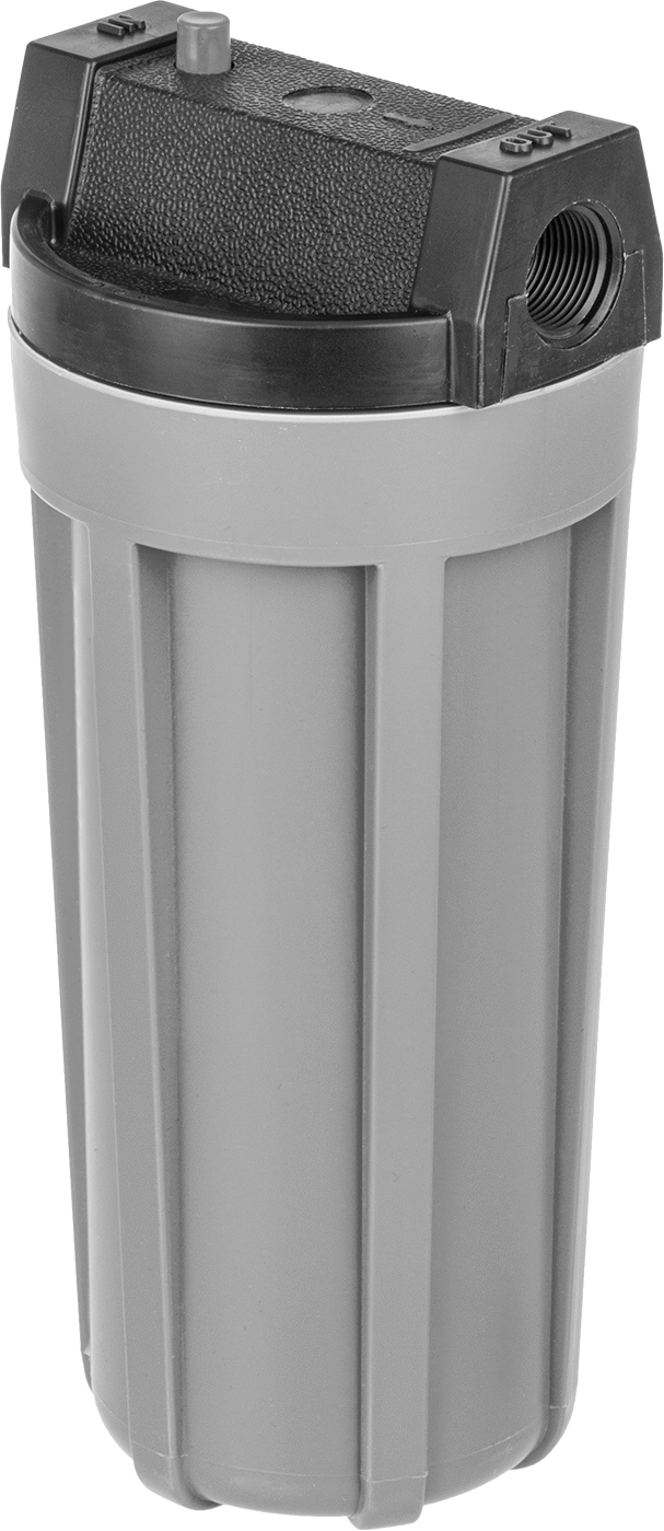 Plastik Filtre Muhafazası, Tortu ve Pas için, Mavi, 3/4 NPT, 9-3/4" Yükseklik Kartuş — 3⁄4, Su, Plastic, Polypropylene