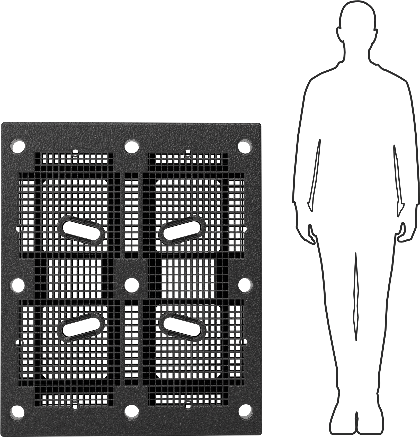 İstiflenebilir Plastik Palet, Katı Yüzey, 40" Genişlik x 48" Derinlik x 5-1/8" Toplam Yükseklik