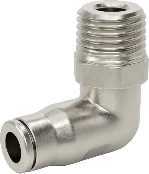Gıda ve İçecek için Paslanmaz Çelik Bas-Bağlan Bağlantı Parçası, 6 mm Dış Çaplı Boru x 1/4 NPT Erkek için Dirsek Adaptörü