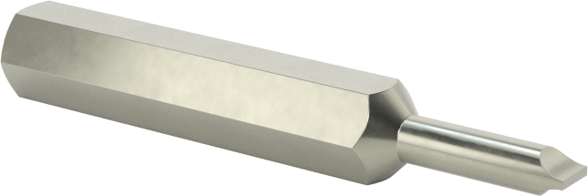 0.079" Oluklu Uç, 4 mm Altıgen Şaft — Altıgen, 4 mm, 1 1⁄8"
