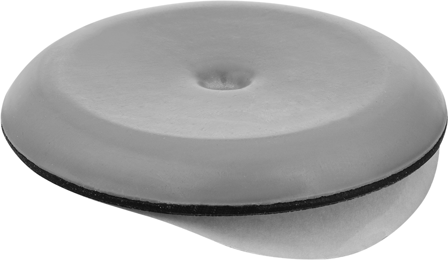 Mavi HDPE Tabanlı Koruyucu Ayaklar, 1-7/8" Çap x 1/4" Yüksekliğinde Taban — Yapışkan Arka Yüz, Yuvarlak, HDPE, Plastic