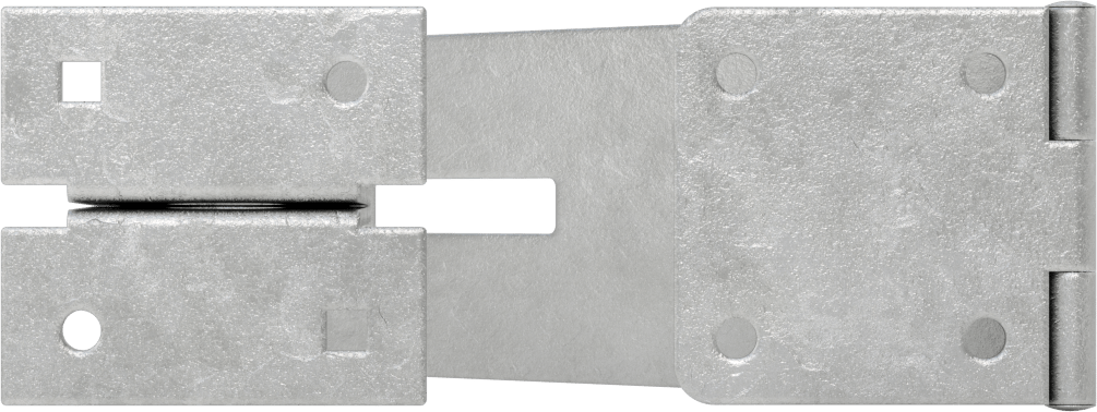 Asma Kilitli Mandal, 5-1/4" x 1-7/8" x 1/16" Kollu, Çinko Kaplı Çelik