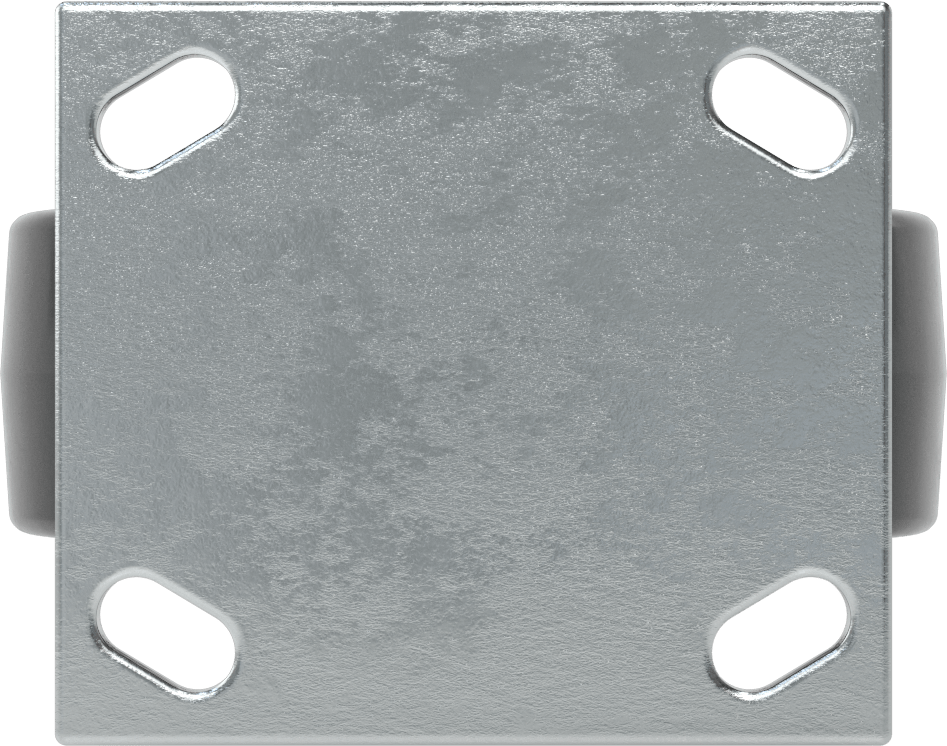 4-1/2" x 4" Montaj Plakalı Samson Tekerlek, 6" Çaplı Siyah Kauçuk Tekerlekli Sert, Koruyuculu Rulman