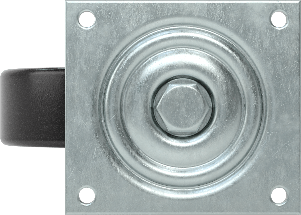 5-1/2" x 5" Plakalı Yüksek Kapasiteli Spartan Tekerlek, Sızdırmaz Rulmanlı ve 6" Çapında Fenolik Tekerlekli Döner