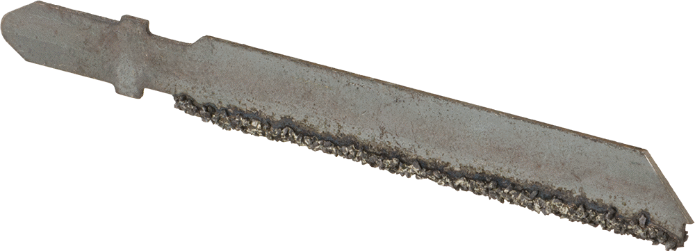 Seramik ve Beton ve Tuğla için Bıçak, T-Şaftlı Dekupaj Testere, Kaba Kum, 3" Uzunluk x 5/16" Genişlik