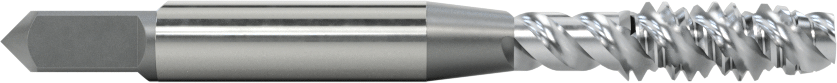 Yüksek Hızlı Çelik Talaş Temizleme Kılavuzu, Kör Delik için, TiCN Kaplamalı, Orta Ağız, 1/4"-20 Boyut