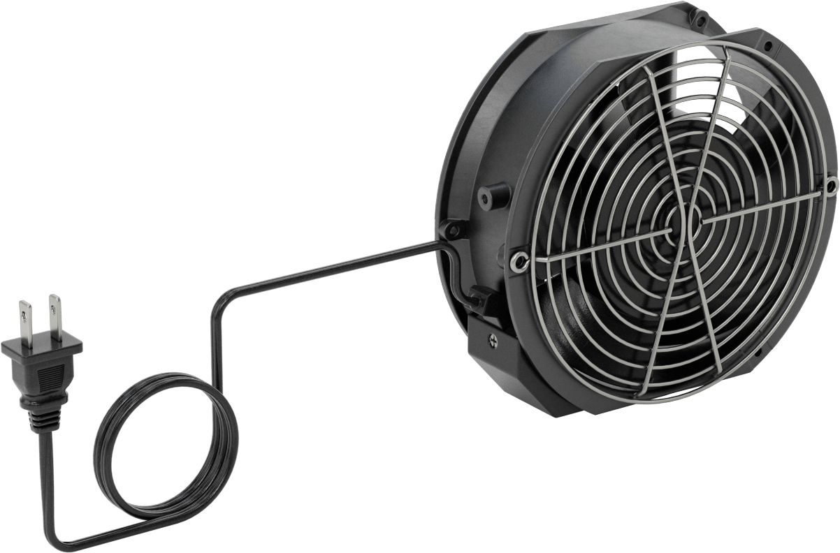 Ekipman Soğutma Fan Kiti, Paslanmaz Çelik Koruyucu, 120V AC, 5.91 inç Yükseklik x 6.77 inç Genişlik x 2.01 inç Derinlik Toplam