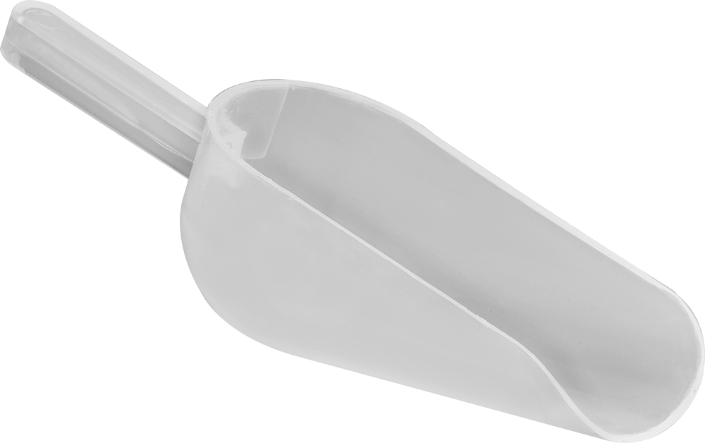 Plastik Kepçe, Yuvarlak Tabanlı, 2-1/2 FL. oz. Kapasite, Şeffaf