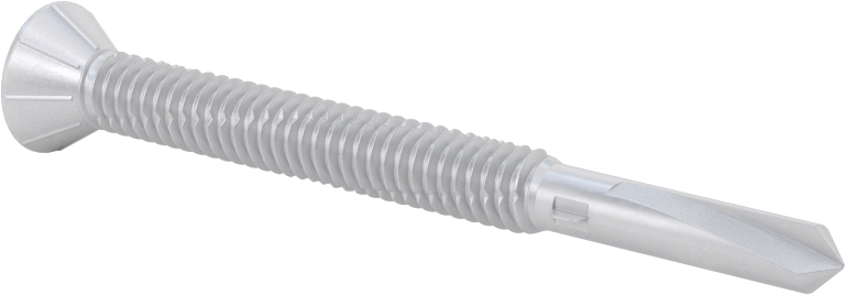 Paslanmaz Çelik Delme Vidası, Ahşap-Metal, 1/4" Boyut, 2.81" Uzunluk