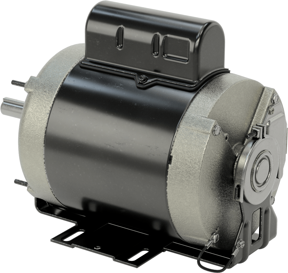 Doğrudan Tahrikli Fan Motoru, 2-5/8" uzunluğunda kamalı milli, NEMA K56Z, 850 rpm