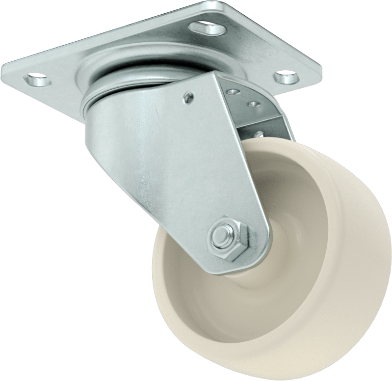 3-3/4" x 2-3/4" Plakalı Parlak Yüzeyli Tekerlek, 3 inç Çapında Naylon Tekerlekli Döner Tekerlek