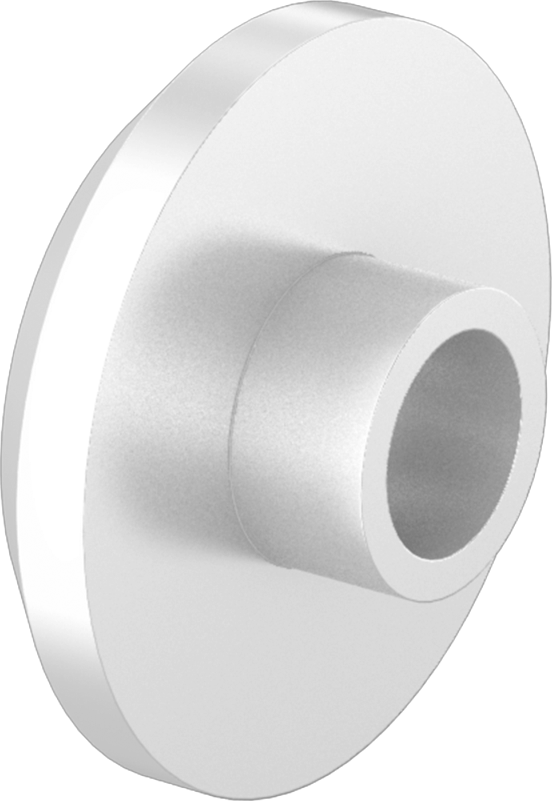 PTFE Düz Kenarlı Yalıtım Manşon Pulları, 2 Numaralı Vida Boyutu için, 0.091" İç Çap, 0.312" Dış Çap — 0.062", 0.091", 0.125"