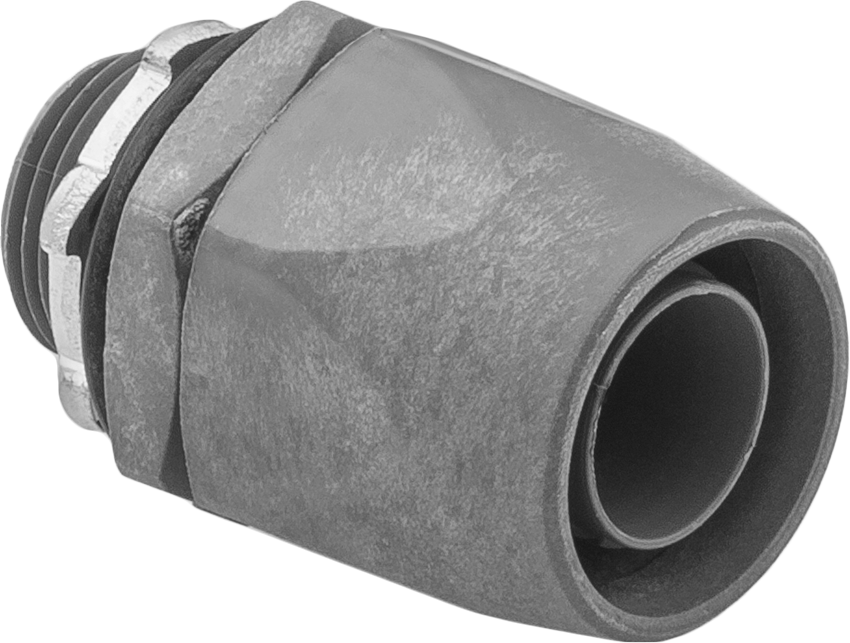 3/4 Dişi, Sürekli Esnek Sıvı Sızdırmaz Plastik Kanal için NPT Erkek Asetal Düz Adaptör — Acetal, Plastic, Düz, Mavi