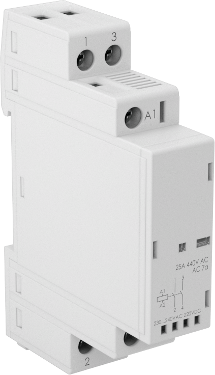 DIN Rayı Montajlı Dokunmaya Dayanıklı Vidalı Klemensli Röle, DPST-NO, 6 Terminal, 24 V AC/DC Giriş