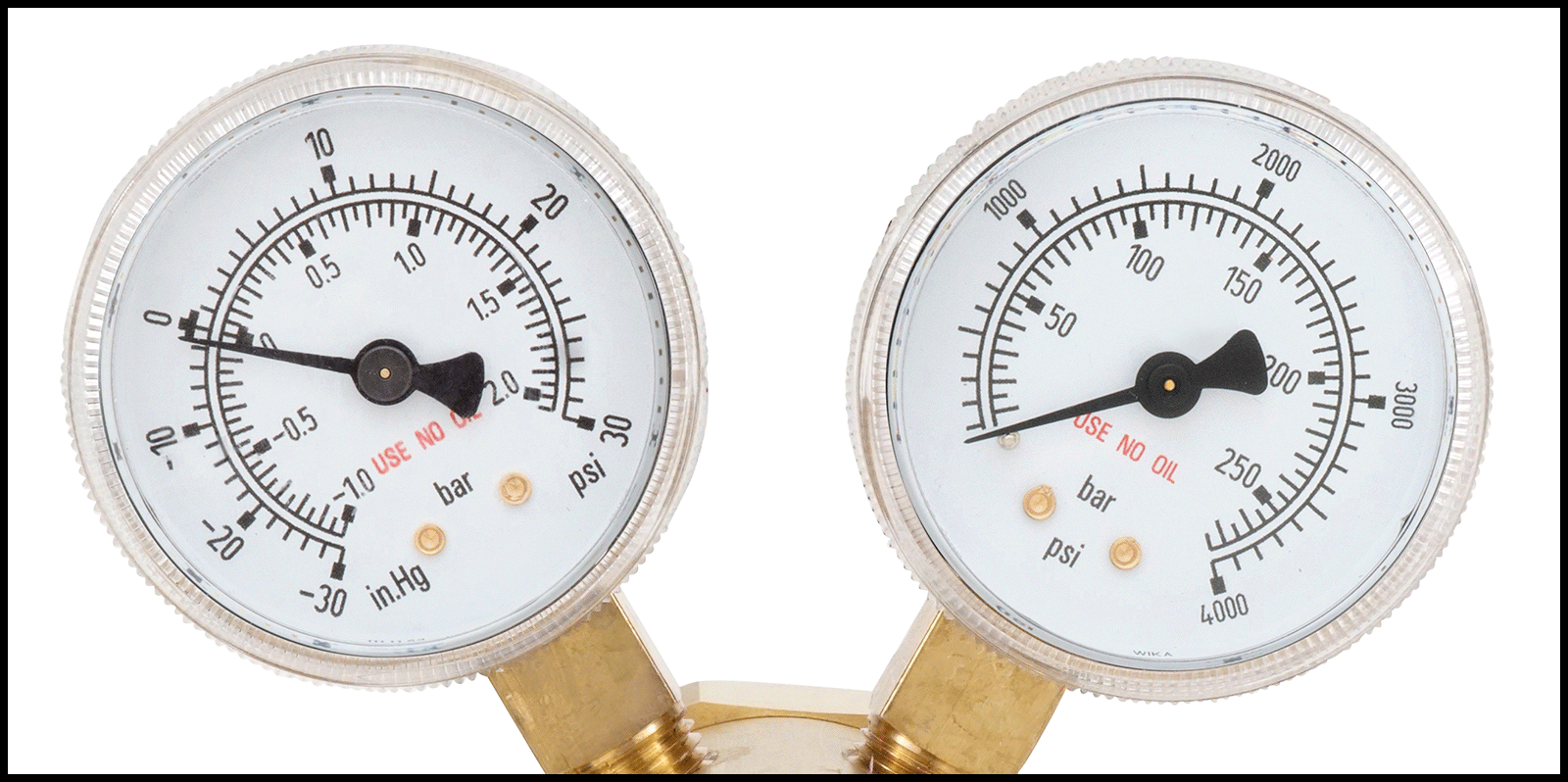 Yüksek Saflıkta Tank Montajlı Basınç Düzenleme Vanası, CGA 580 Ngo Erkek Giriş, Pirinç Gövde, 1 Kademeli, 0-15 PSI